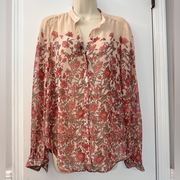 Lucky Brand Women’s Floral Print Blouse, 100% Viscose, Size S - Picture 3 of 13